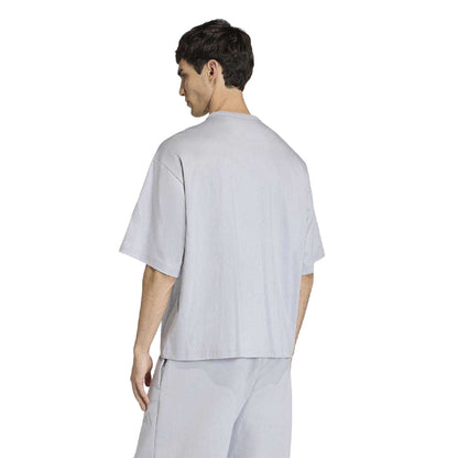 Silver - Back - Adidas Mens Plain T-Shirt