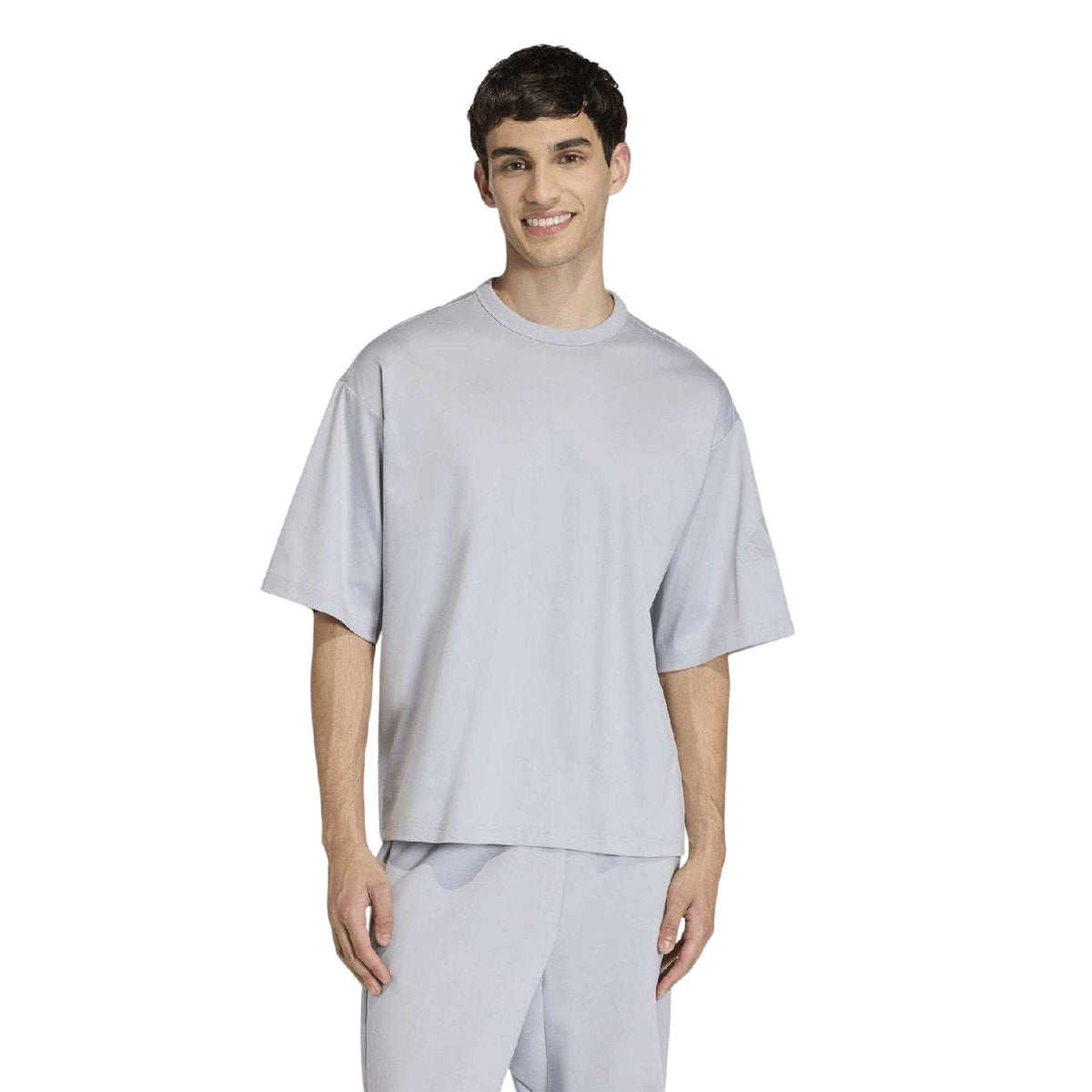 Silver - Lifestyle - Adidas Mens Plain T-Shirt