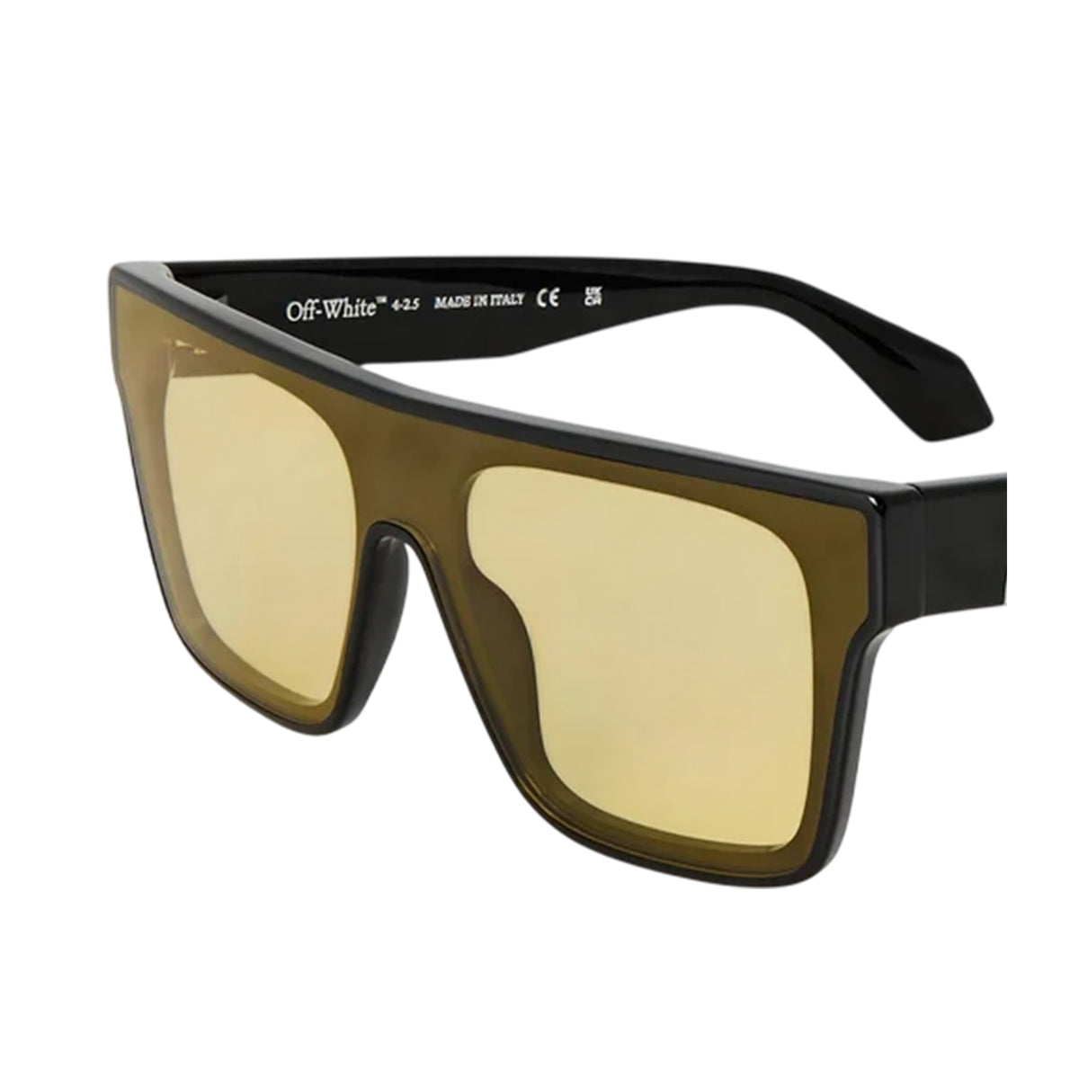 Black-Yellow - Back - Off White Unisex Adult Columbus Sunglasses