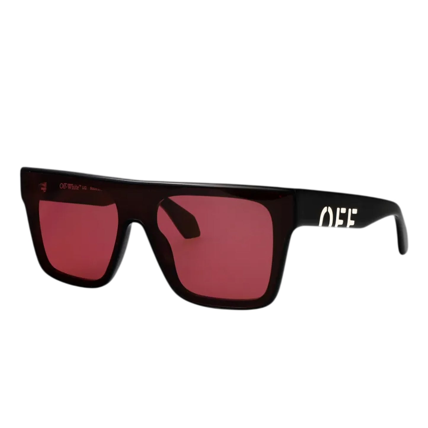 Black-Burgundy - Front - Off White Unisex Adult Columbus Sunglasses