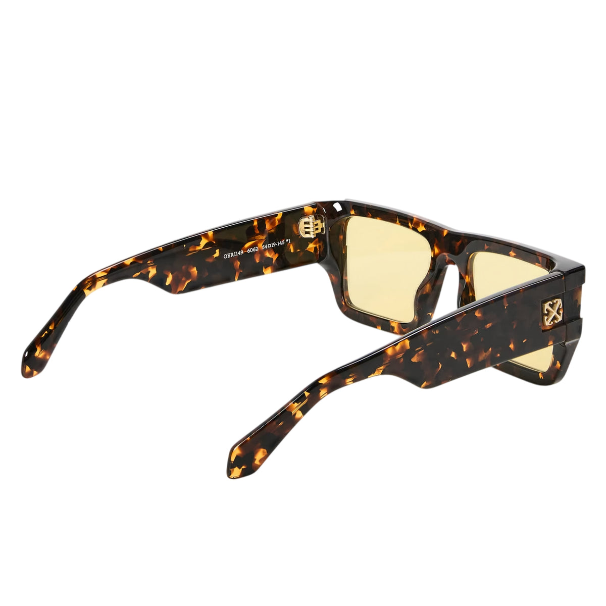 Havana-Camel - Back - Off-White Unisex Adult Chester Sunglasses