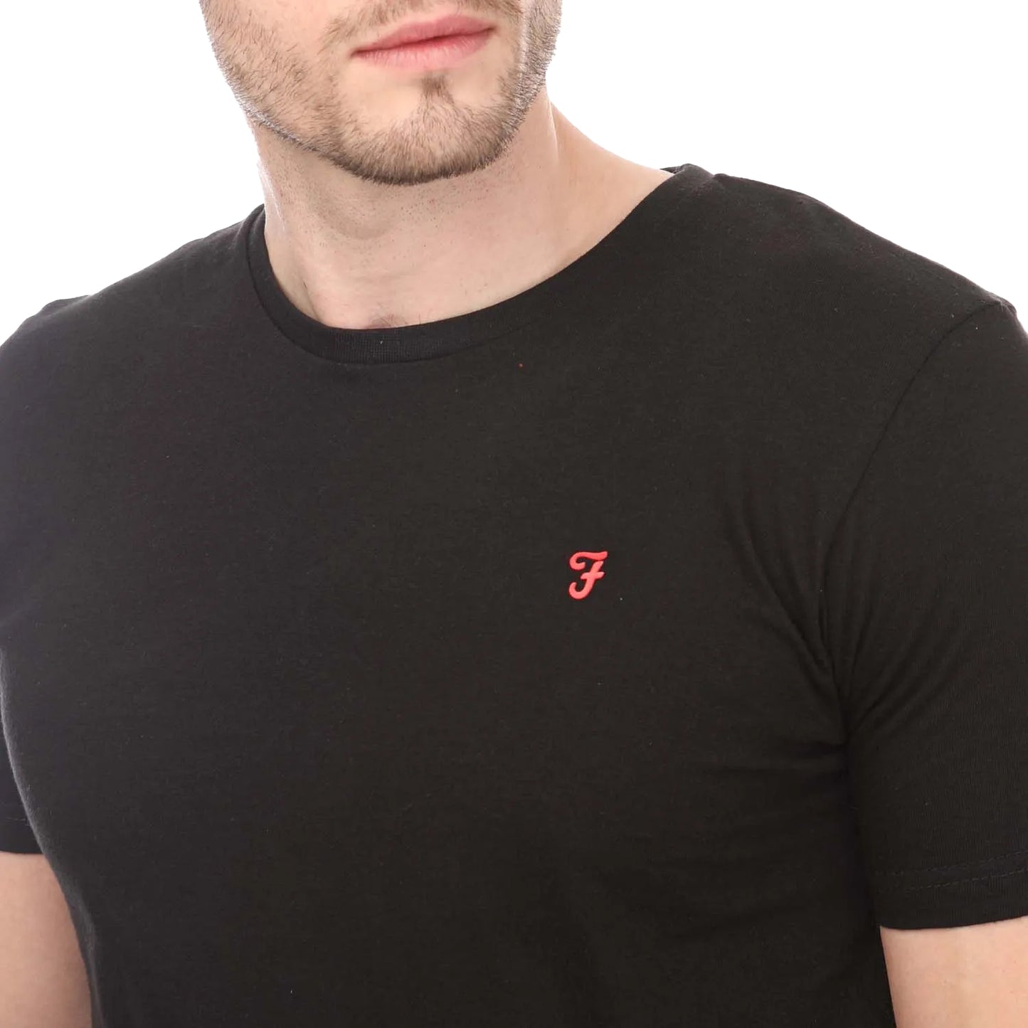 Black-Grey-Blue-Red - Side - Farah Mens Watten Lounge T-Shirt (Pack of 5)
