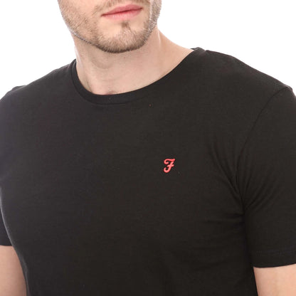 Black-Grey-Blue-Red - Side - Farah Mens Watten Lounge T-Shirt (Pack of 5)