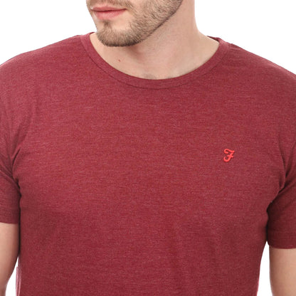 Black-Grey-Blue-Red - Close up - Farah Mens Watten Lounge T-Shirt (Pack of 5)