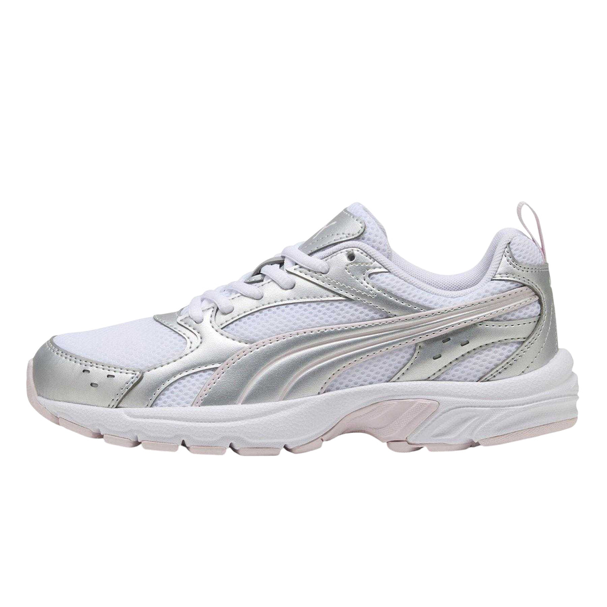 White-Pink - Side - Puma Womens-Ladies Milenio Tech Trainers