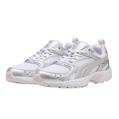 White-Pink - Close up - Puma Womens-Ladies Milenio Tech Trainers