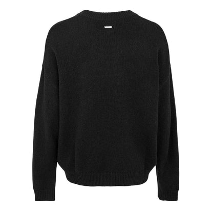 Black - Back - Belier Mens CropMo Structured Knitted Jumper