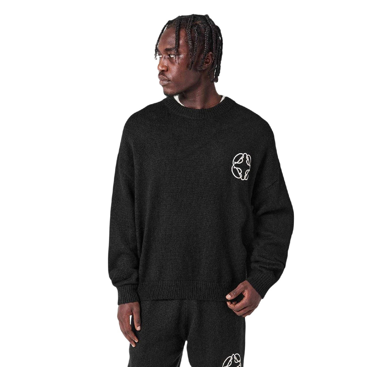 Black - Lifestyle - Belier Mens CropMo Structured Knitted Jumper