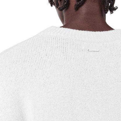 Grey Marl - Side - Belier Mens CropMo Structured Knitted Jumper