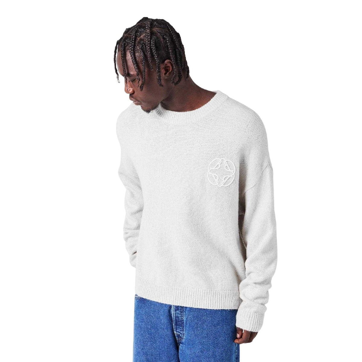 Grey Marl - Lifestyle - Belier Mens CropMo Structured Knitted Jumper
