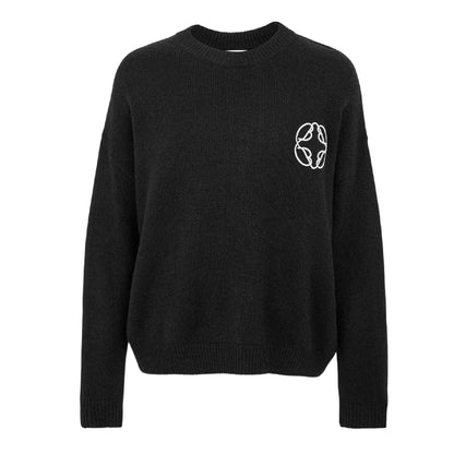 Black - Front - Belier Mens CropMo Structured Knitted Jumper