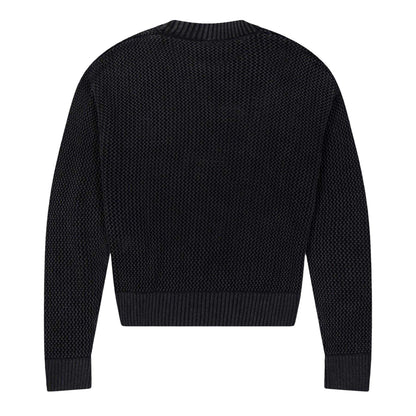 Jet Black - Back - Represent Mens Knitted Lightweight Jumper