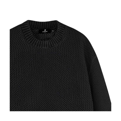 Jet Black - Side - Represent Mens Knitted Lightweight Jumper
