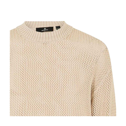 Off White - Side - Represent Mens Knitted Lightweight Jumper