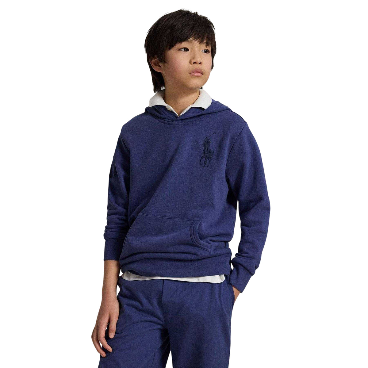 Light Navy - Side - Ralph Lauren Childrens-Kids Logo Hoodie