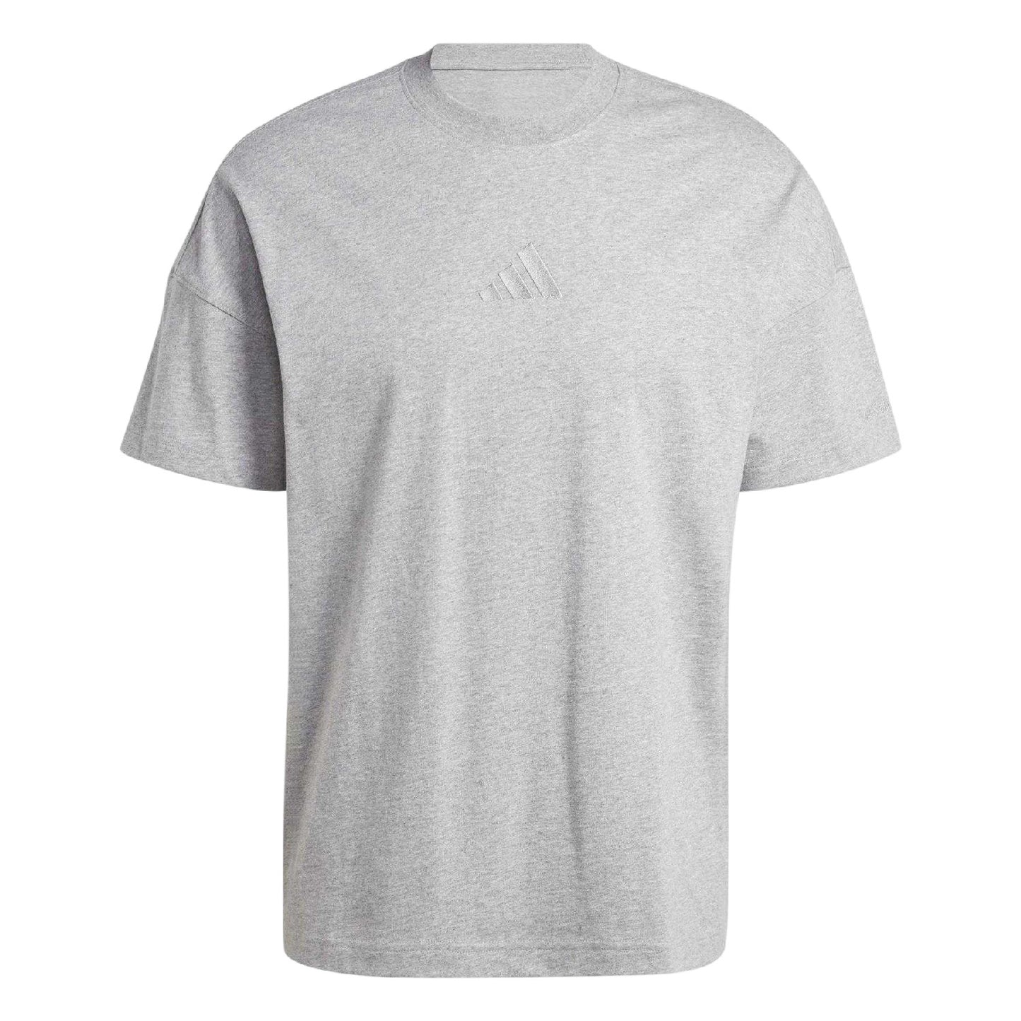 Grey Heather - Front - Adidas Mens Embroidered Logo T-Shirt