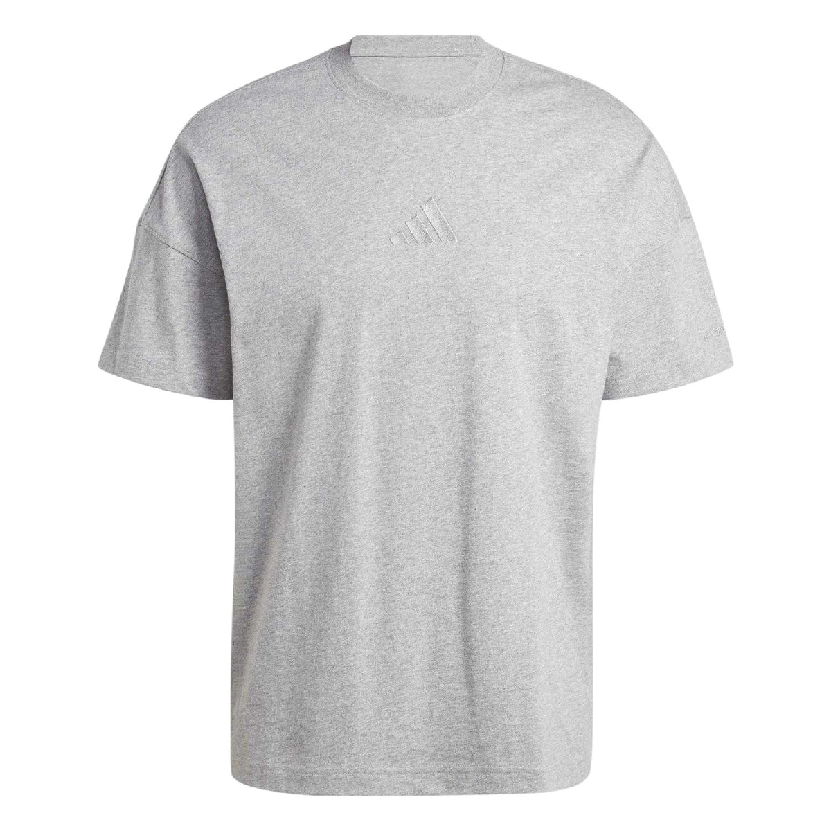 Grey Heather - Front - Adidas Mens Embroidered Logo T-Shirt