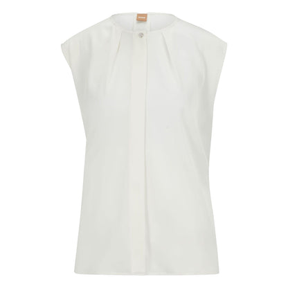 White - Front - Boss Womens-Ladies Bielli Blouse