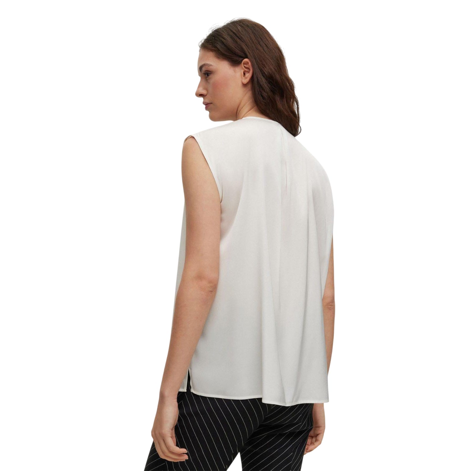 White - Back - Boss Womens-Ladies Bielli Blouse
