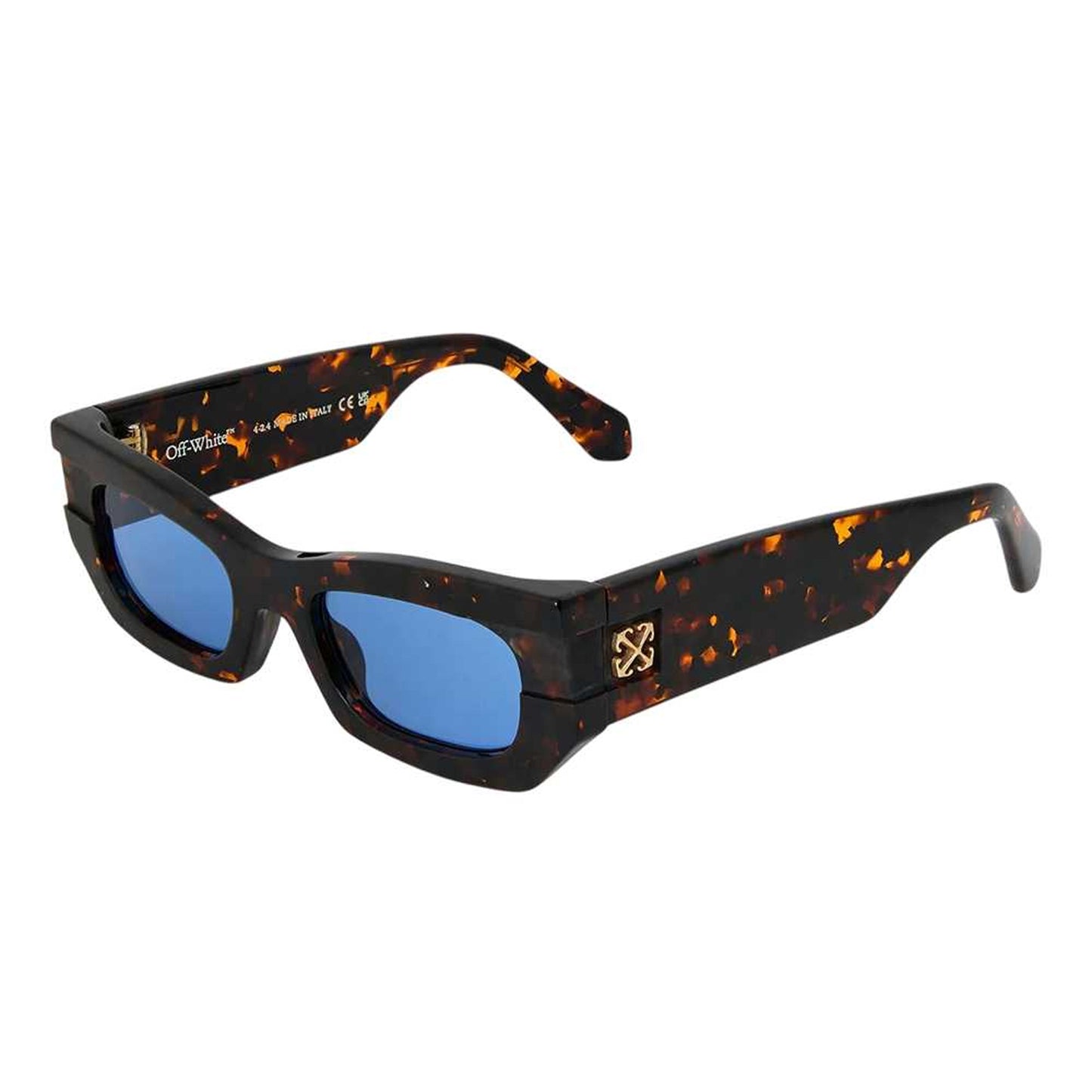 Havana - Front - Off-White Unisex Adult Belleville Cross Logo Sunglasses