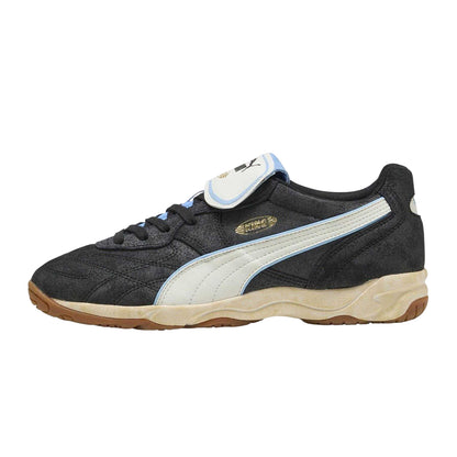 Puma Black - Side - Puma Mens King Suede Indoor Football Shoes