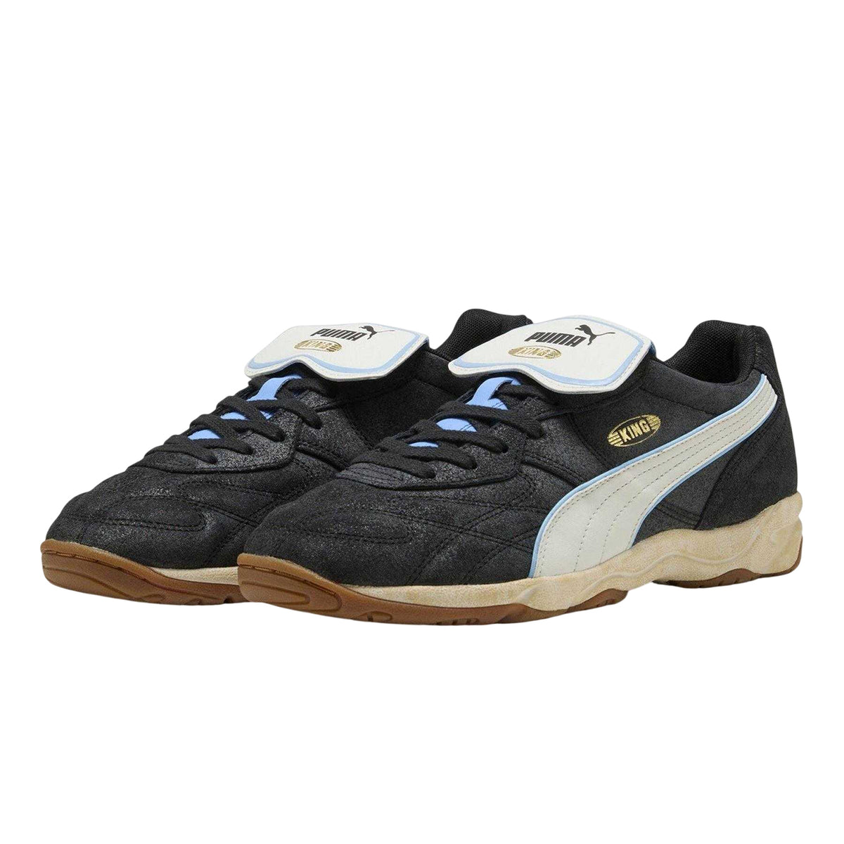 Puma Black - Close up - Puma Mens King Suede Indoor Football Shoes