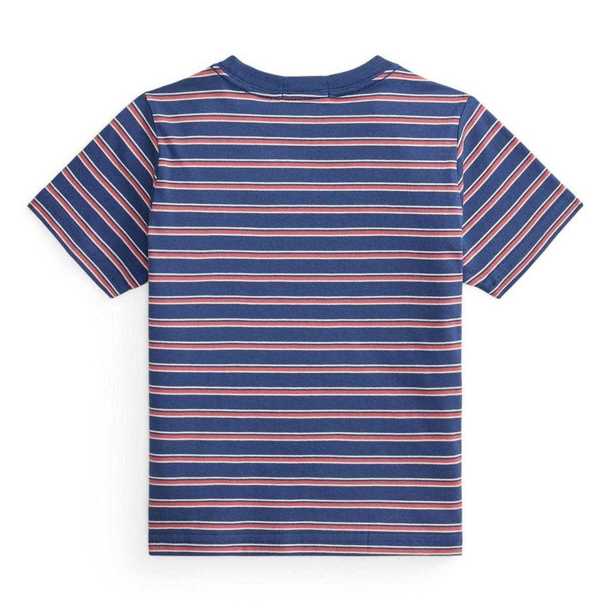 Royal Blue - Back - Ralph Lauren Childrens-Kids Striped T-Shirt