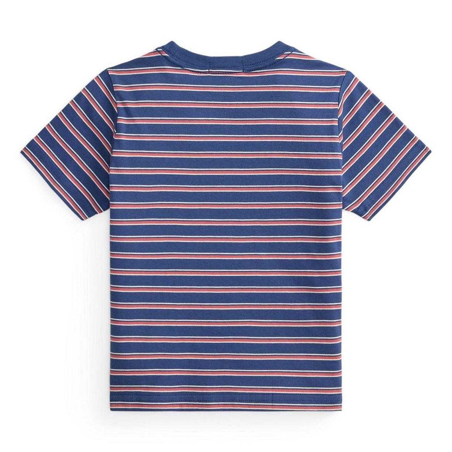 Royal Blue - Back - Ralph Lauren Childrens-Kids Striped T-Shirt