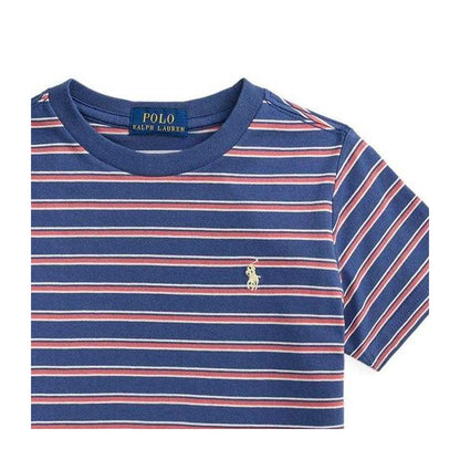 Royal Blue - Side - Ralph Lauren Childrens-Kids Striped T-Shirt