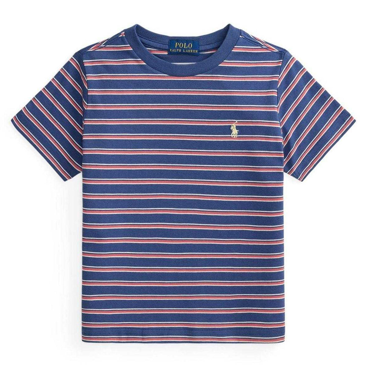 Royal Blue - Front - Ralph Lauren Childrens-Kids Striped T-Shirt