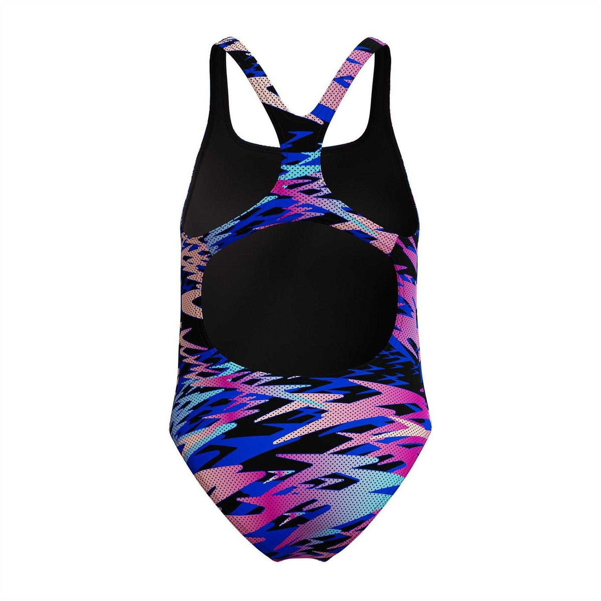 Anthracite - Back - Speedo Girls Hyper Boom Muscleback One Piece Swimsuit