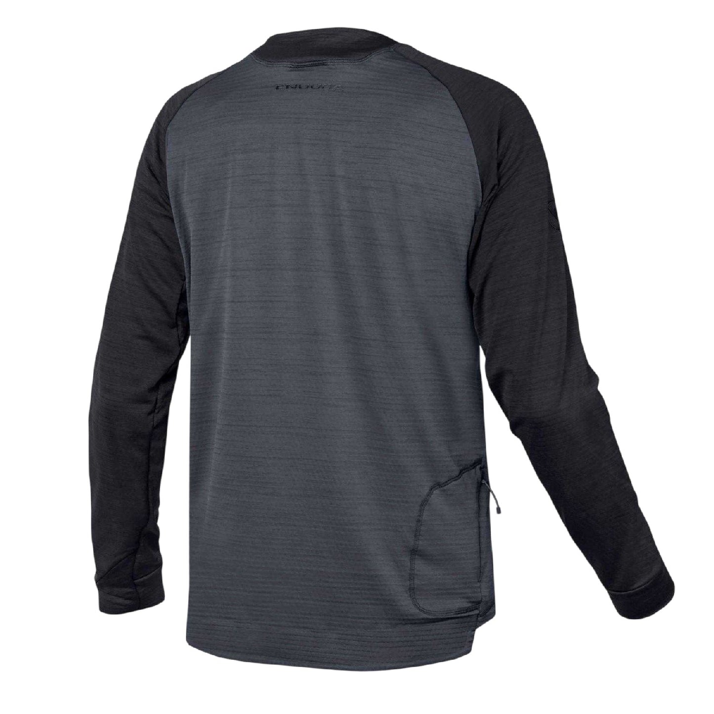 Black - Back - Endura Mens Crew Neck Cycling Jersey