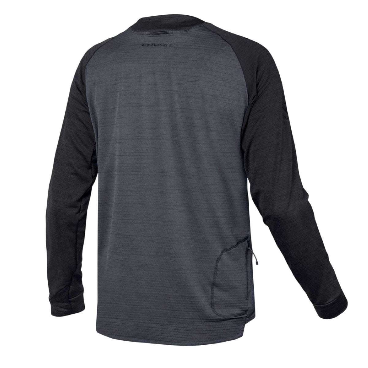 Black - Back - Endura Mens Crew Neck Cycling Jersey