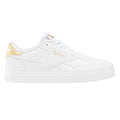 White-Gold - Side - Reebok Unisex Adult Court Advance Clip Trainers