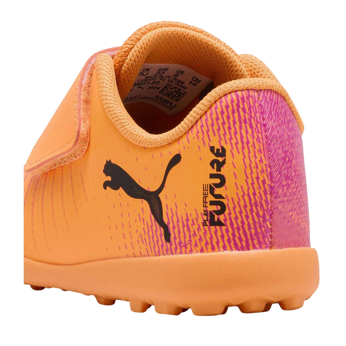 Fire Red - Back - Puma Childrens-Kids Future 8 Play Astro Turf Trainers