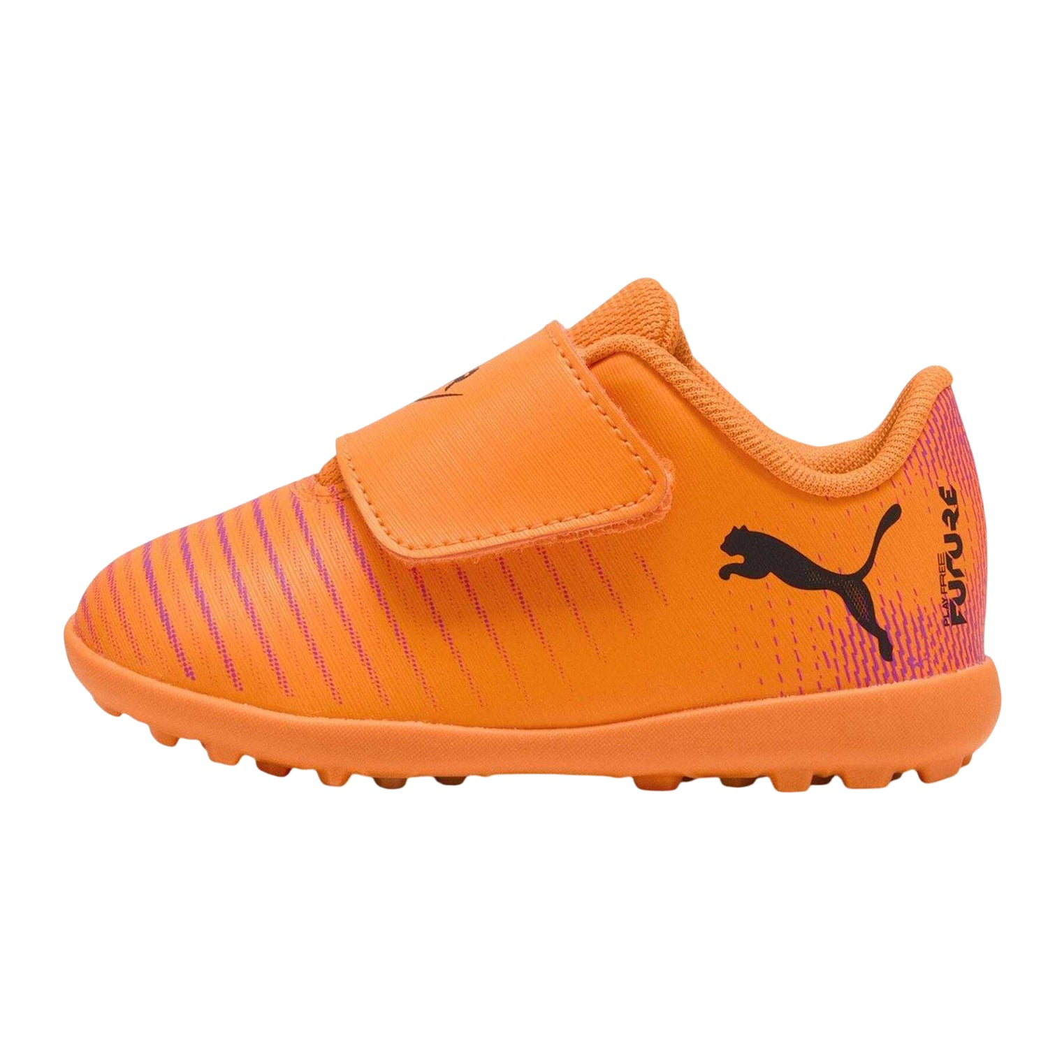 Fire Red - Side - Puma Childrens-Kids Future 8 Play Astro Turf Trainers