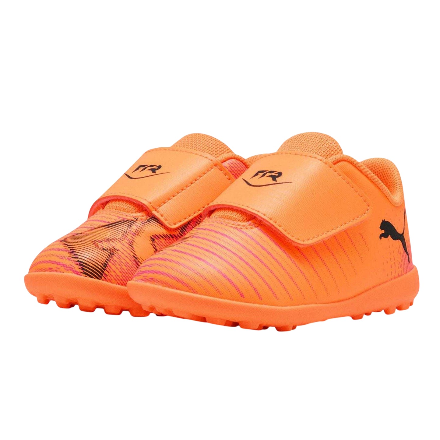Fire Red - Close up - Puma Childrens-Kids Future 8 Play Astro Turf Trainers