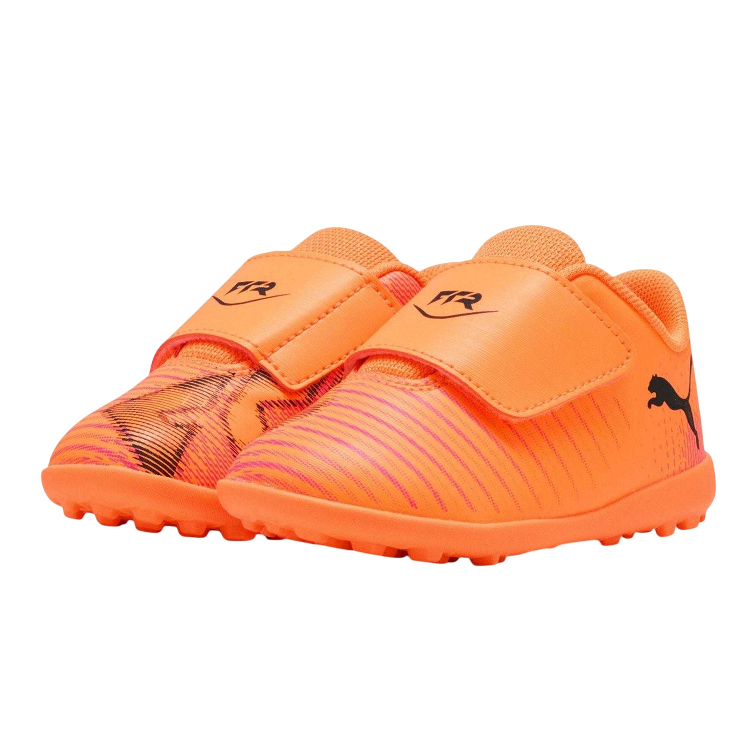 Fire Red - Close up - Puma Childrens-Kids Future 8 Play Astro Turf Trainers