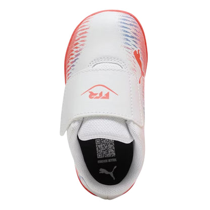 White-Black-Glowing Red - Lifestyle - Puma Childrens-Kids Future 8 Play Astro Turf Trainers