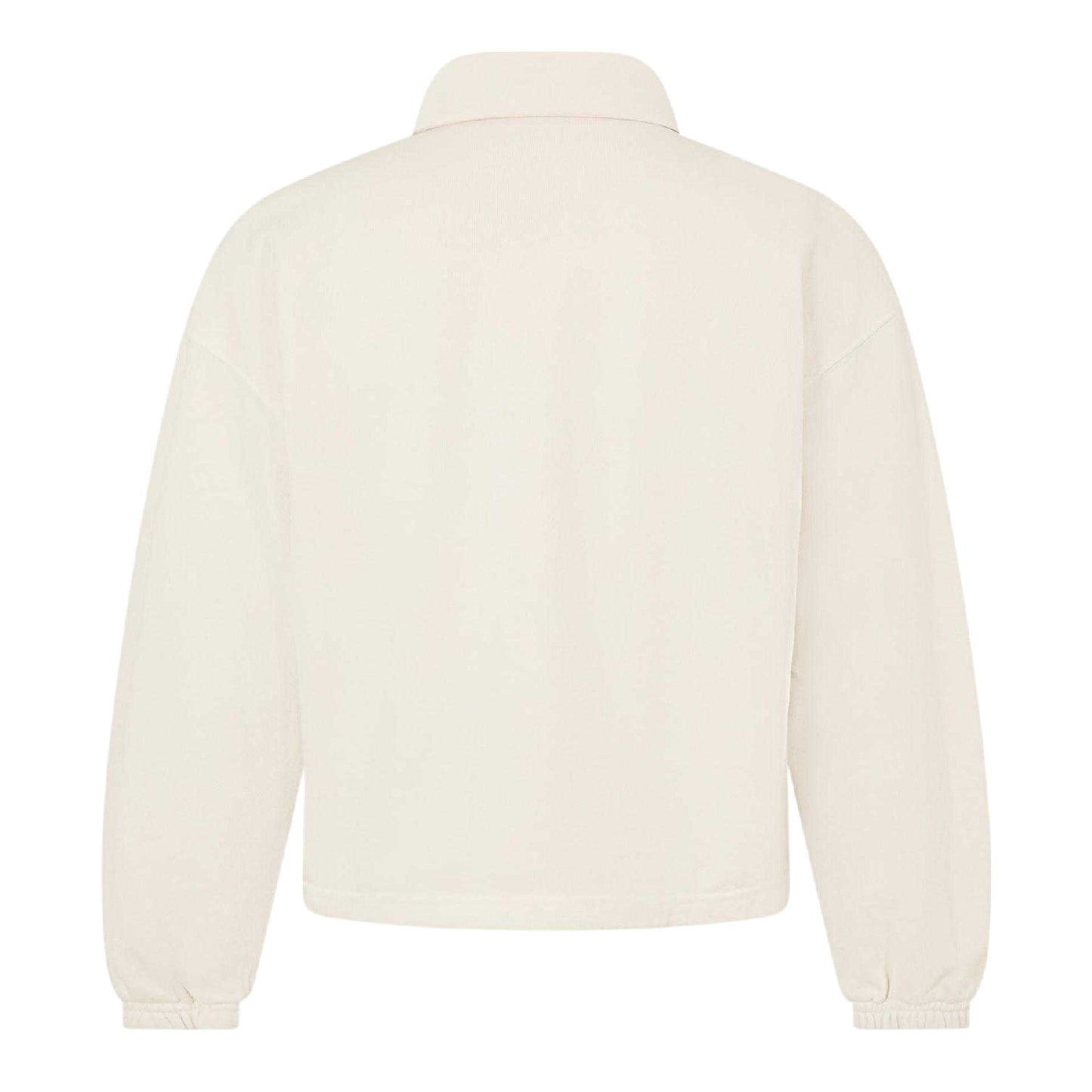 Ivory - Back - Humanrace Mens Quarter Zip Relaxed Fit Fleece