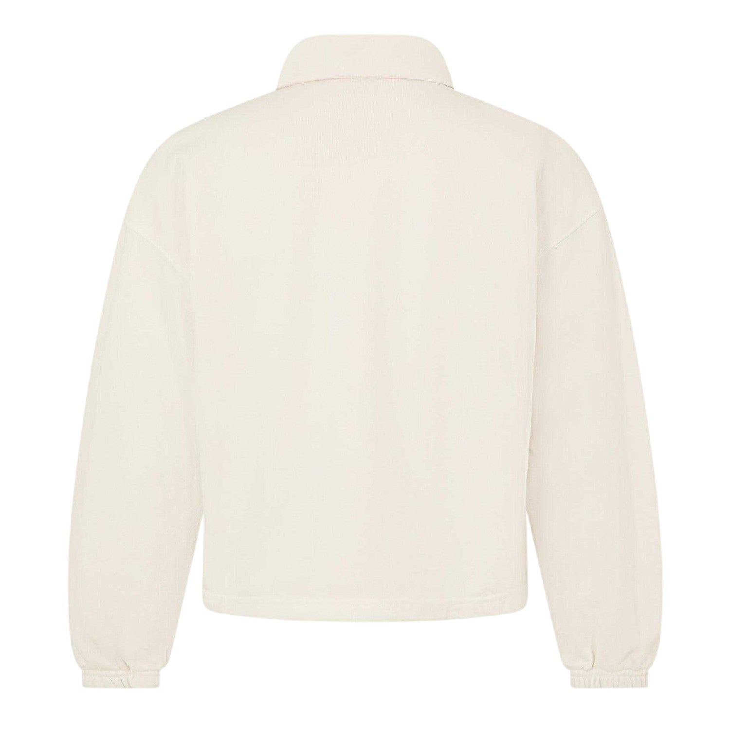 Ivory - Back - Humanrace Mens Quarter Zip Relaxed Fit Fleece