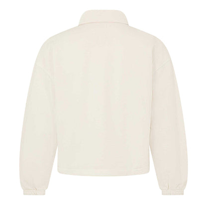 Ivory - Back - Humanrace Mens Quarter Zip Relaxed Fit Fleece