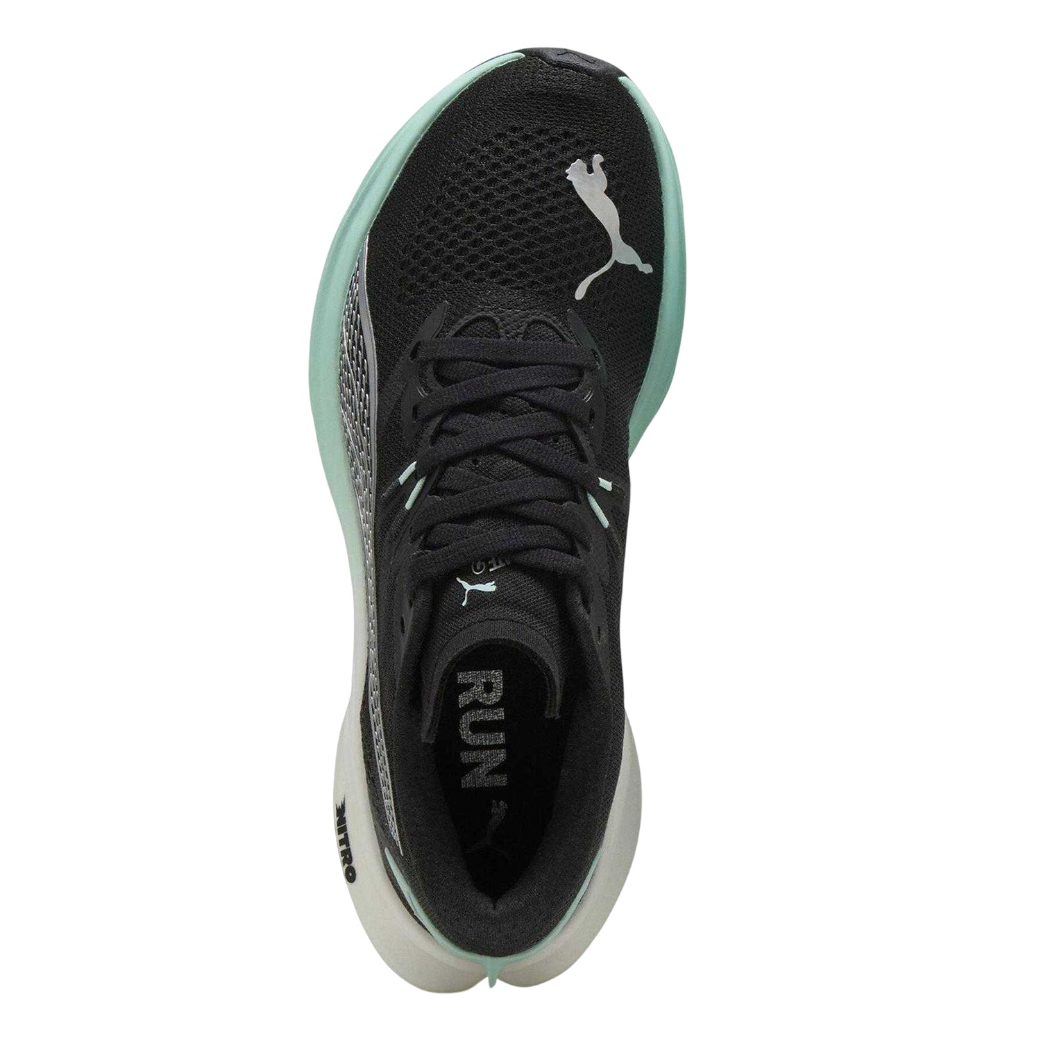 Black-Mint - Side - Puma Womens-Ladies Nitro 3 Fade Shoes