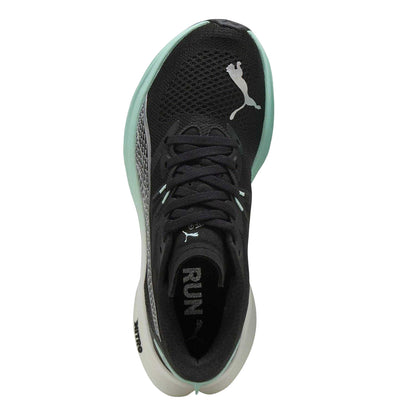 Black-Mint - Side - Puma Womens-Ladies Nitro 3 Fade Shoes