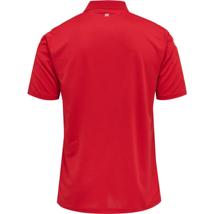 Red - Back - Hummel Mens Core Functional Polo Shirt