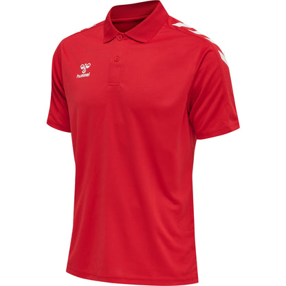 Red - Side - Hummel Mens Core Functional Polo Shirt