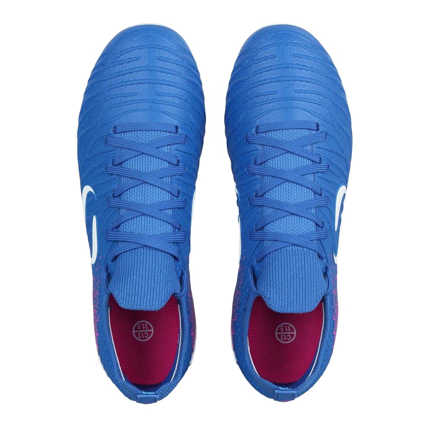 Blue-Pink - Side - Sondico Childrens-Kids Blaze Firm Ground Football Boots