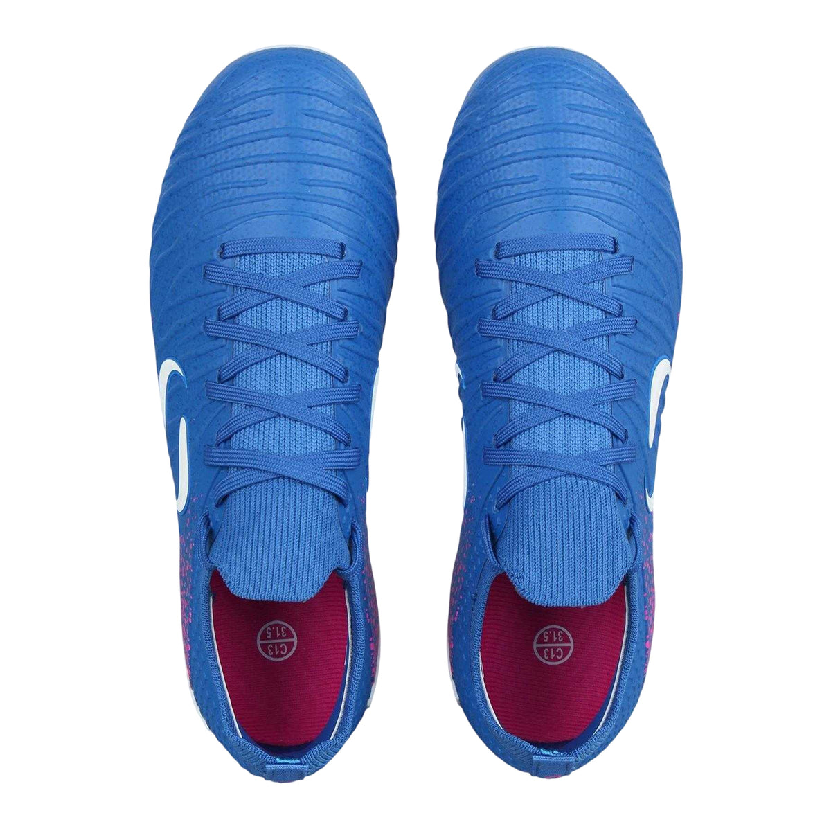 Blue-Pink - Side - Sondico Childrens-Kids Blaze Firm Ground Football Boots