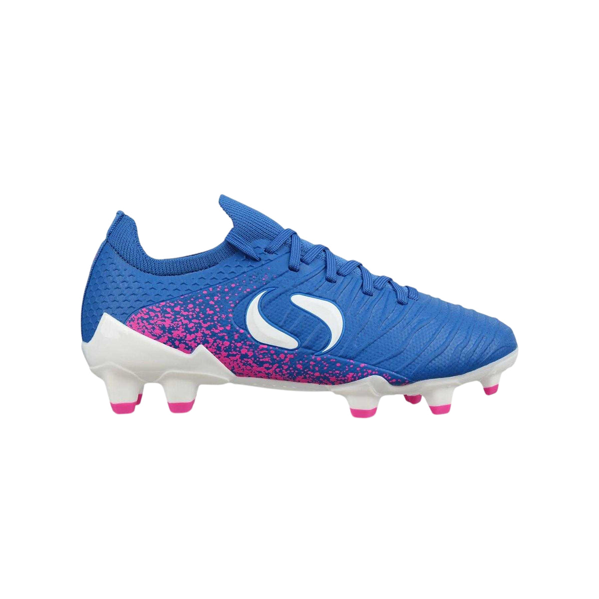 Blue-Pink - Front - Sondico Childrens-Kids Blaze Firm Ground Football Boots
