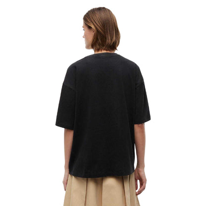 Black - Back - Tommy Jeans Womens-Ladies Gradient Logo Oversized T-Shirt